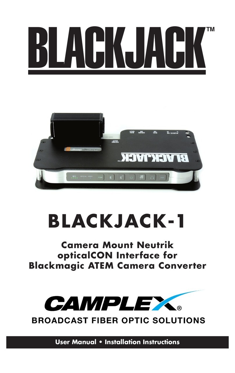 Camplex BLACKJACK-1 User manual & installation guide