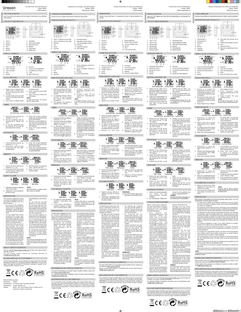 Oregon Scientific TW331 User manual