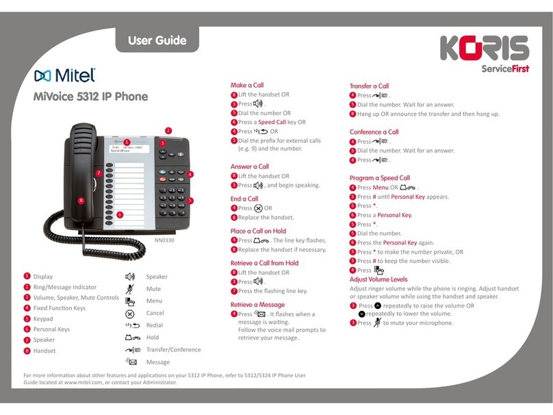 Mitel MiVoice 5312 user guide