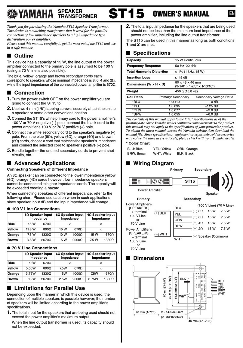 Yamaha ST15 owner's manual