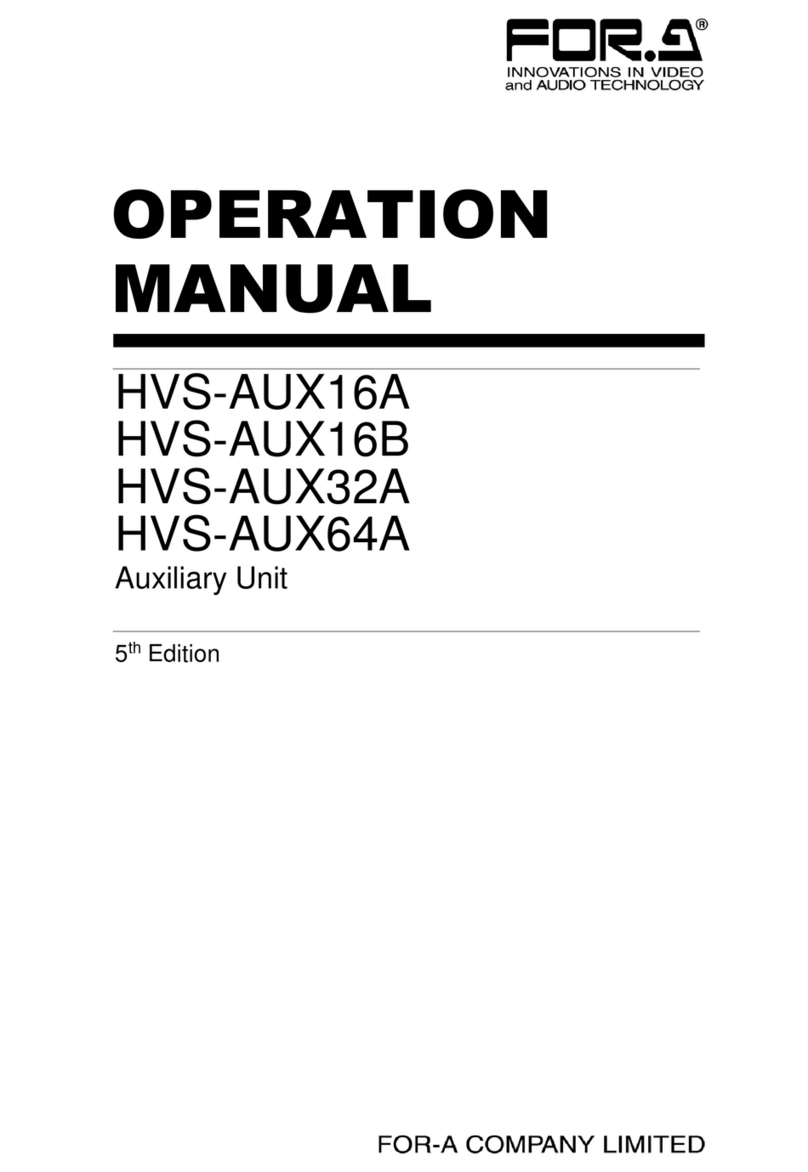 FOR-A HVS-AUX16B Operation manual