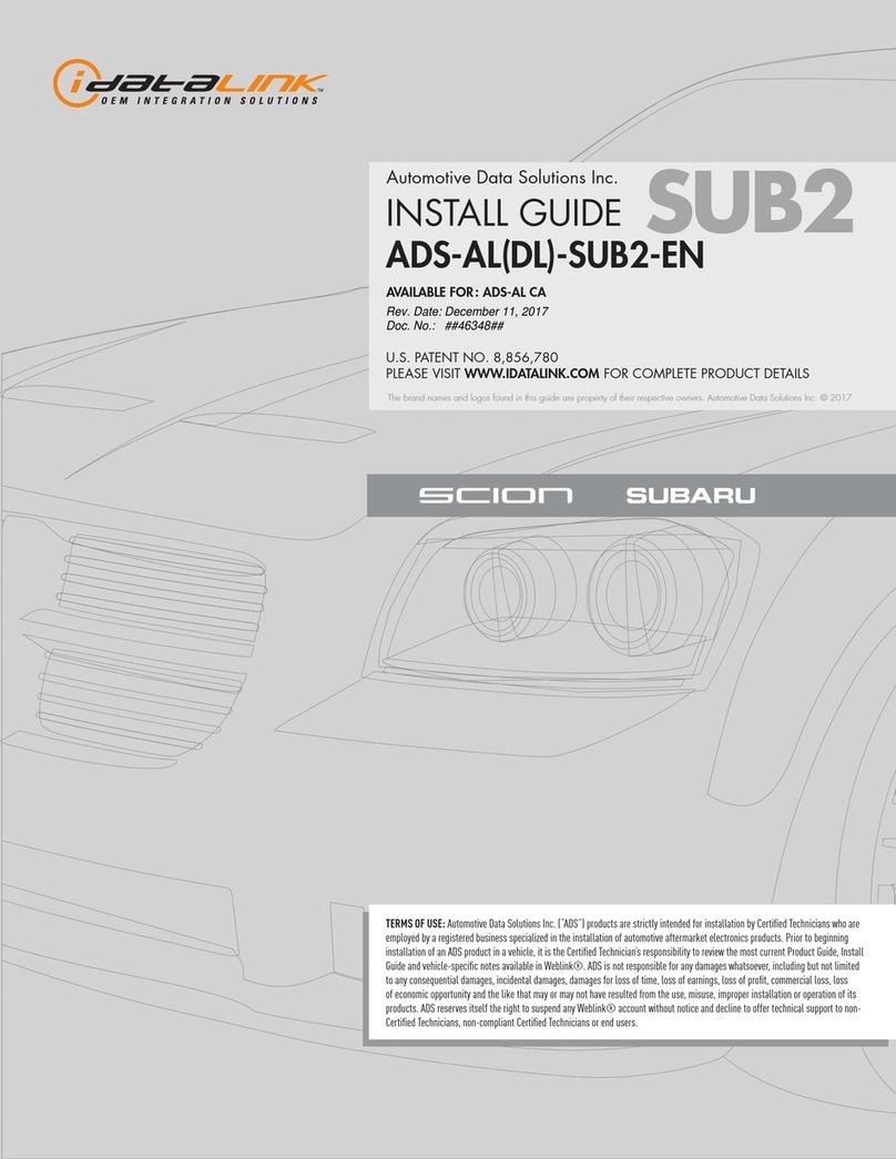 iDataLink ADS-AL(DL)-SUB2-EN install guide