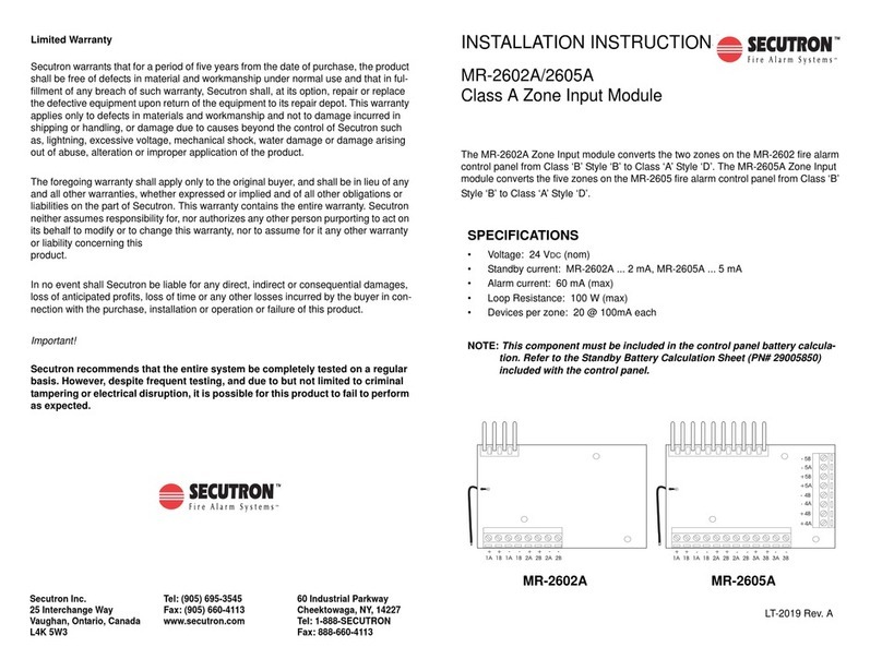Secutron MR-2602A User manual
