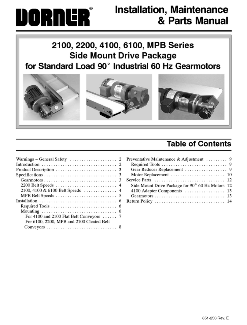 Dorner 2100 Series User manual Dorner 2100 Series User manual