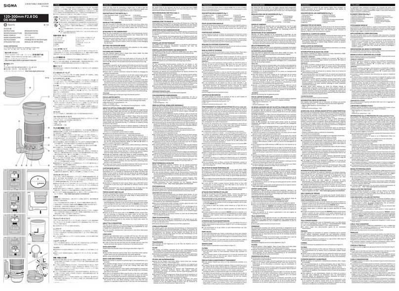 Sigma 120-130mm F2.8 DG OS HSM instructions