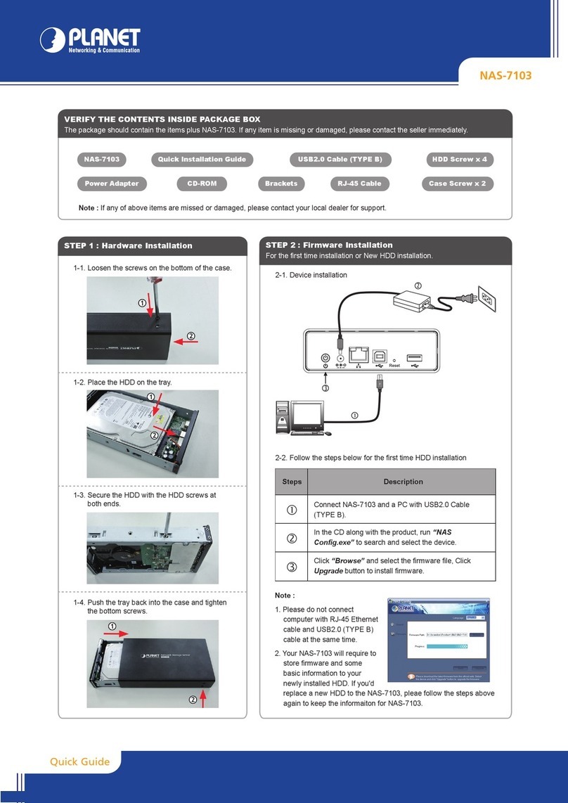 Planet NAS-7103 installation guide