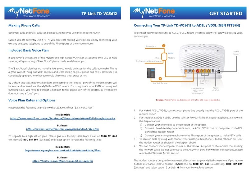 TP-Link TD-VG5612 Specification sheet