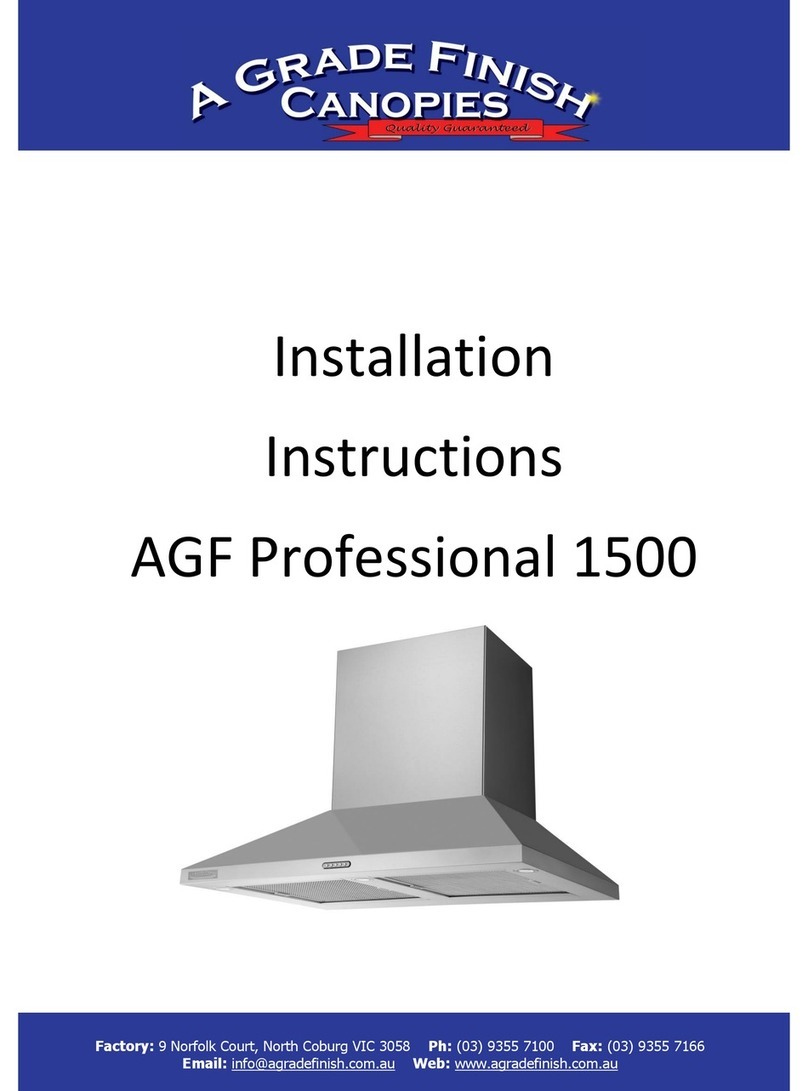 AGF Professional 1500 installation instructions