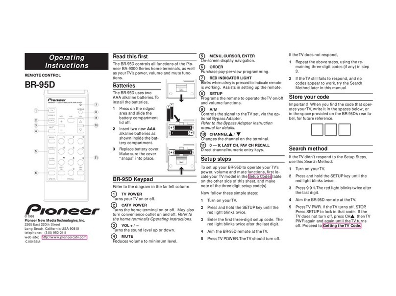 Pioneer BR-95D User manual