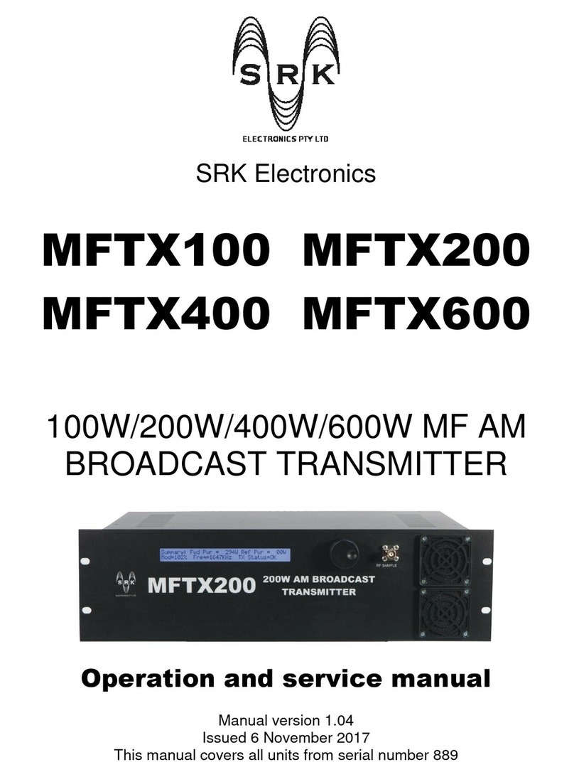 SRK Electronics MFTX100 Operation and service manual