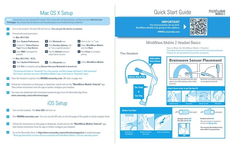 NeuroSky MindWave Mobile 2 User manual
