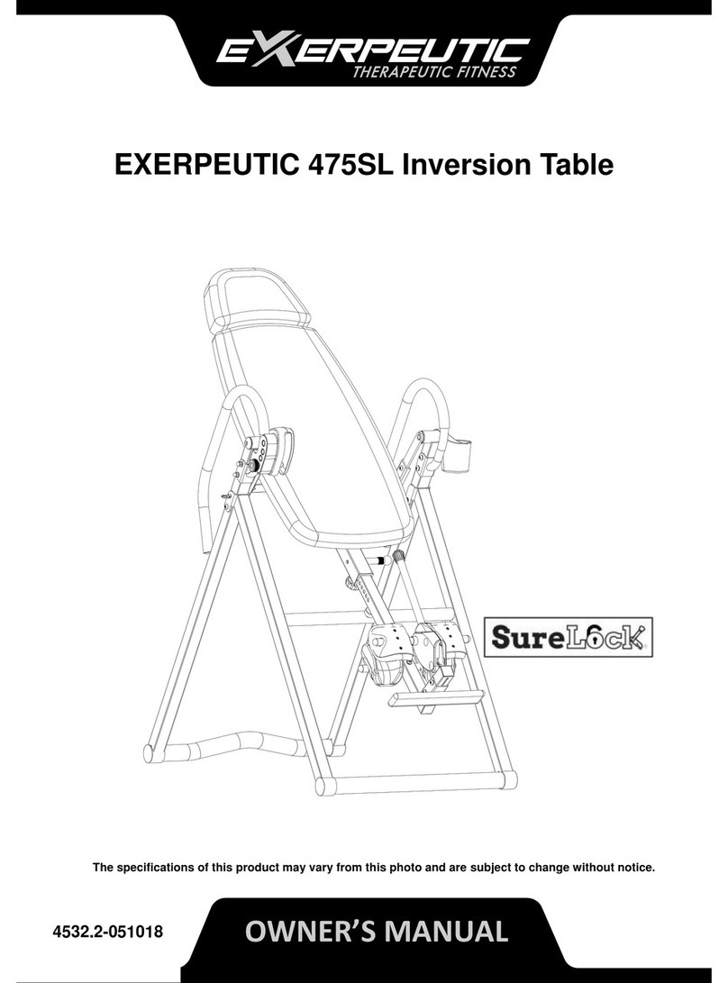 Exerpeutic 475SL User manual Exerpeutic 475SL User manual