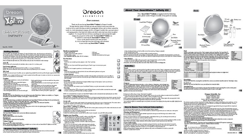 Oregon Scientific SG318 SmartGlobe Infinity user manual