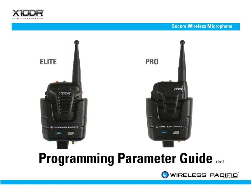Wireless Pacific X10DR ELITE Programming Parameter Guide