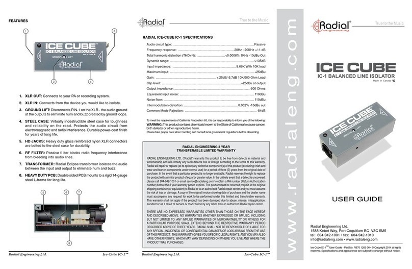 Radial Engineering Ice-Cube IC-1 user guide
