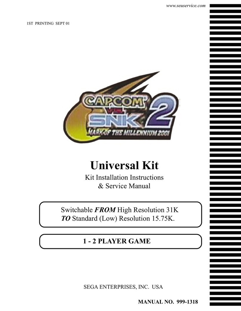 Sega Capcom vs SNK 2 Installation, instruction and  service manual