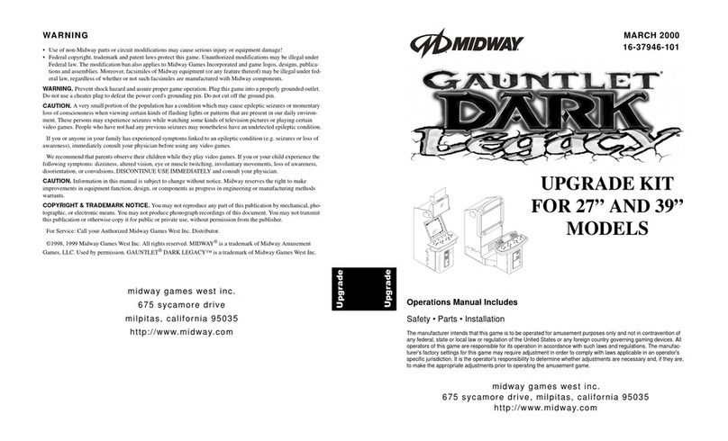 Midway Gauntlet Dark Legacy User manual Midway Gauntlet Dark Legacy User manual