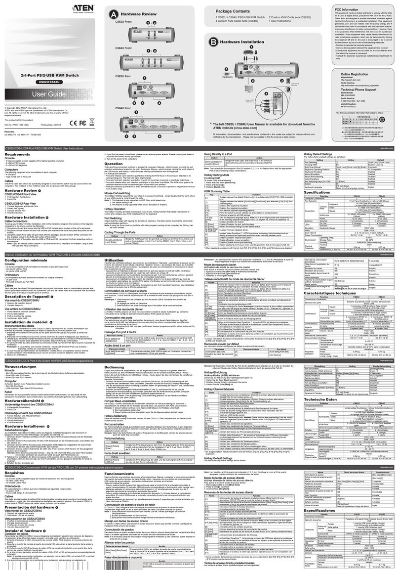 ATEN CS82U User manual