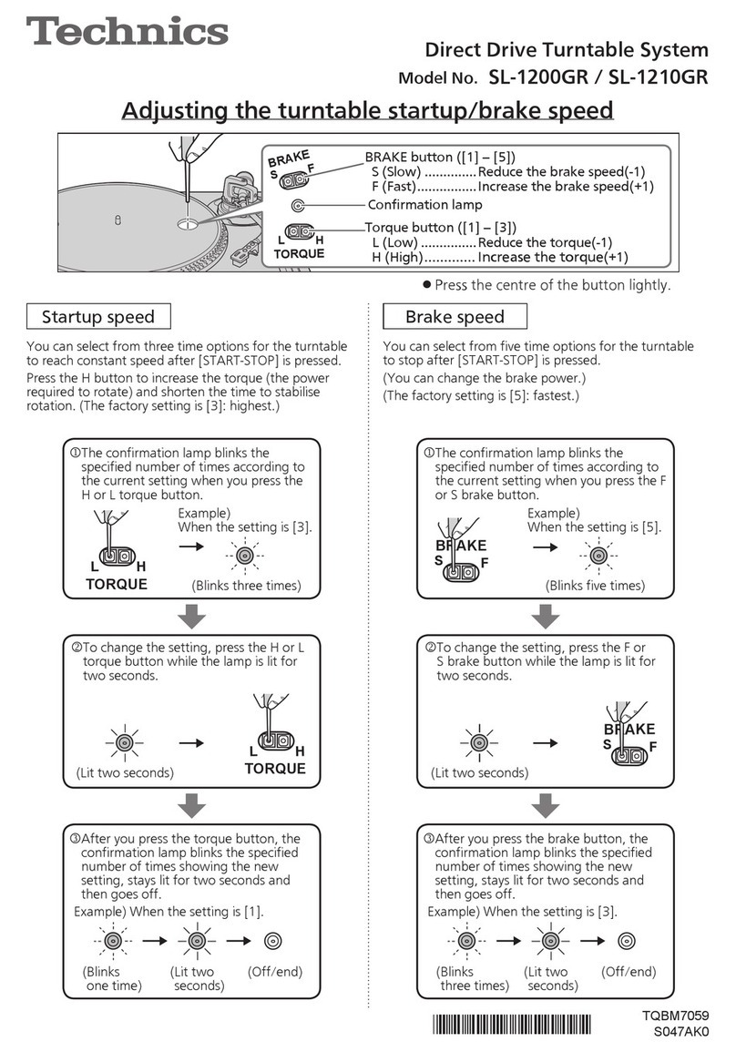 Technics SL-1200GR operating instructions