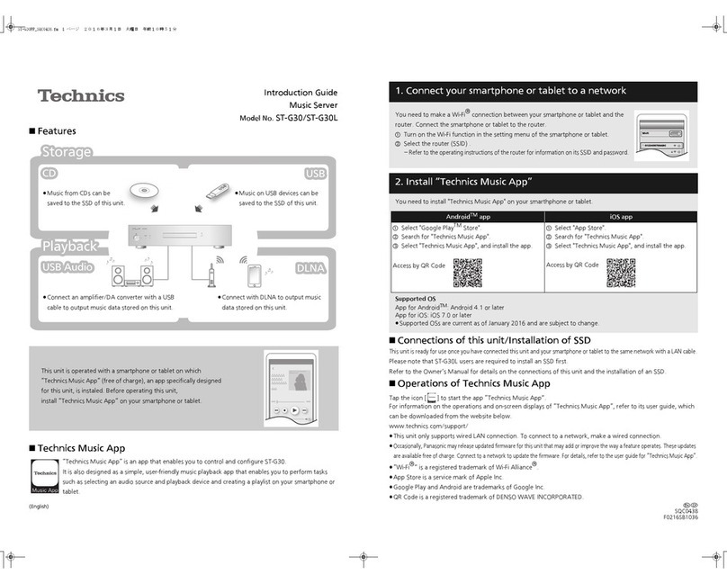 Technics ST-G30 Reference manual