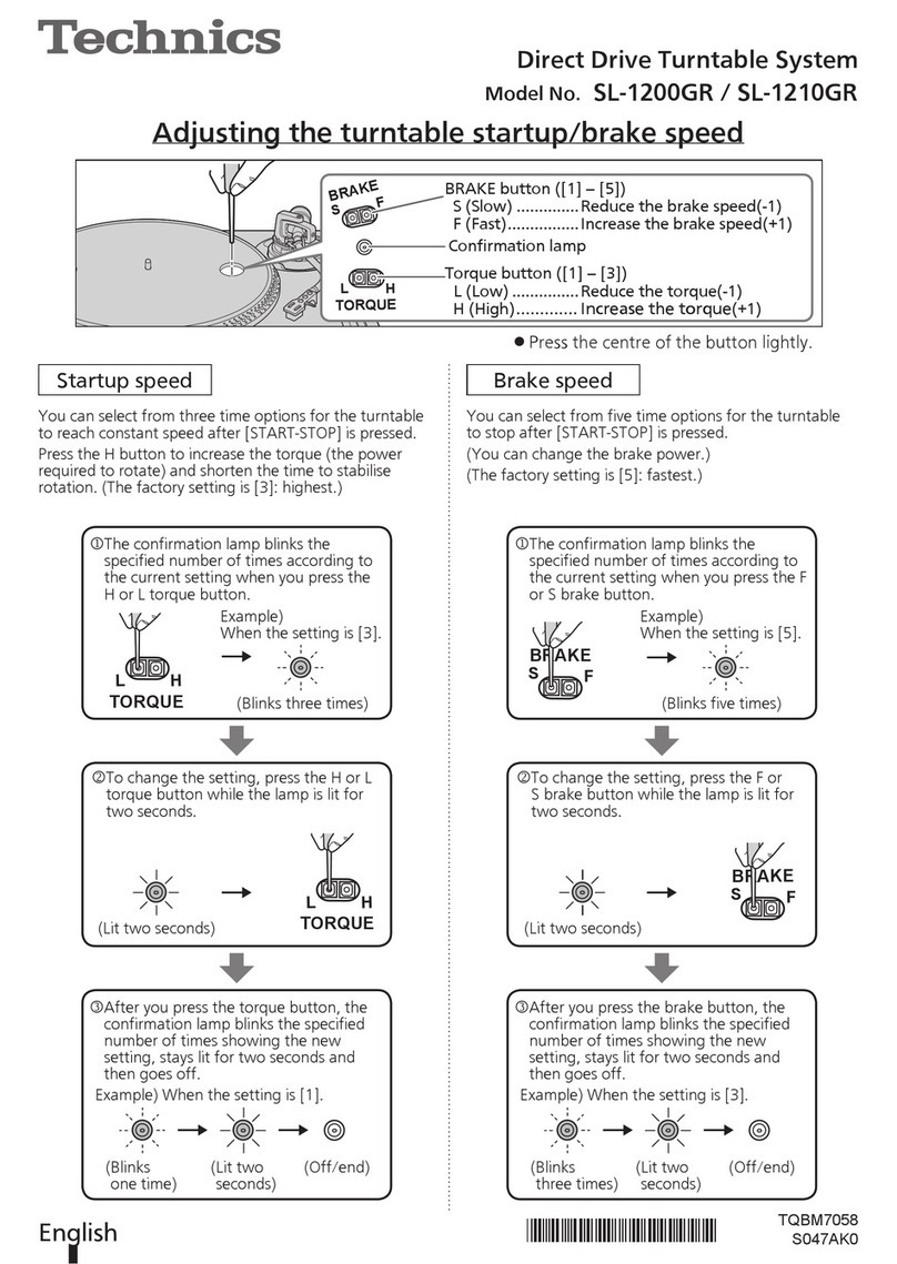 Technics SL-1200GR operating instructions