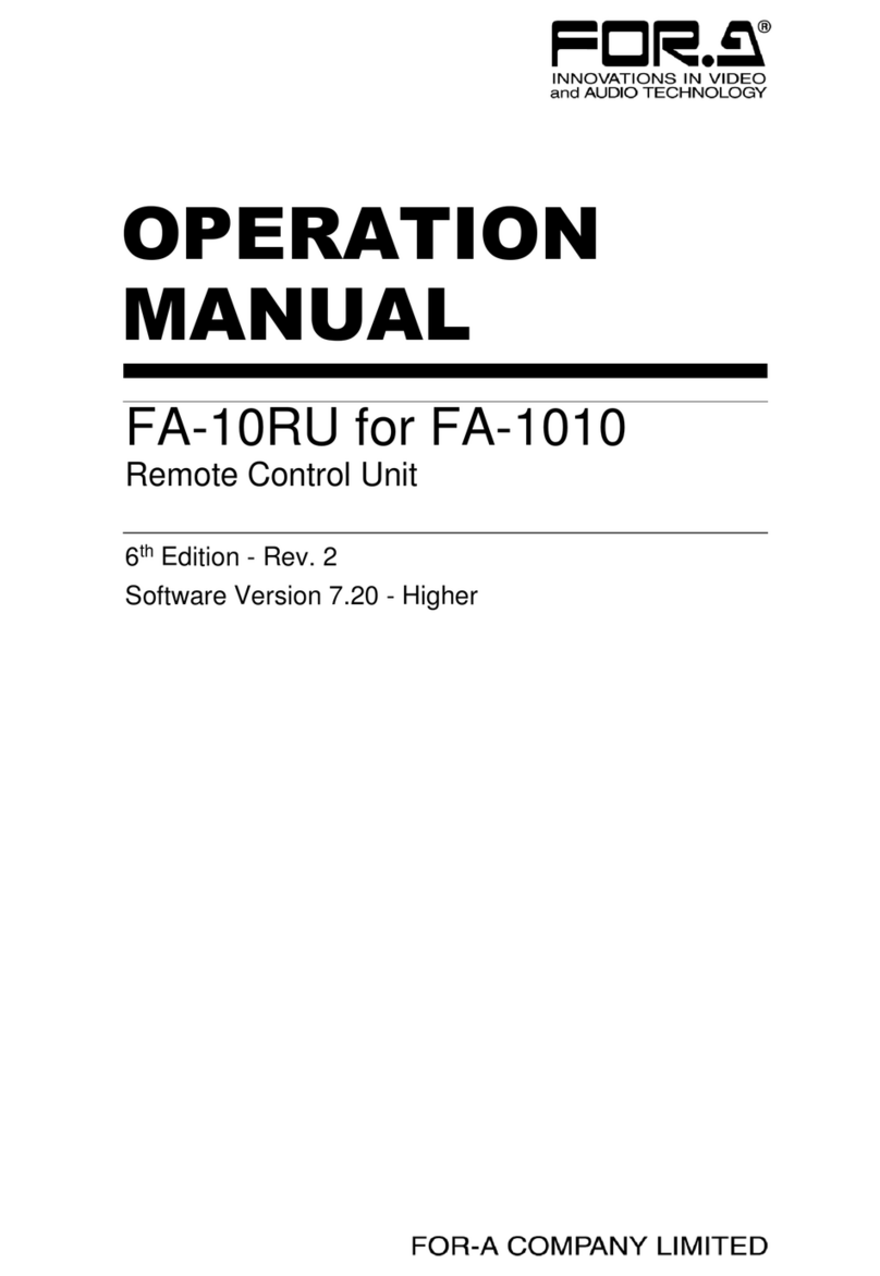 FOR-A FA-10RU User manual FOR-A FA-10RU User manual