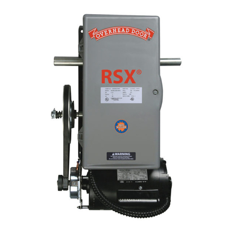 Overhead door RSX User manual