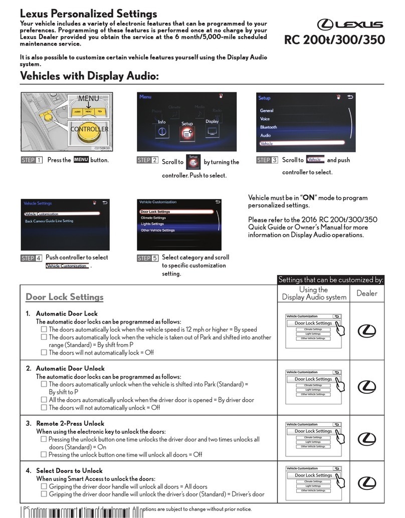 Lexus RC350 User manual Lexus RC350 User manual
