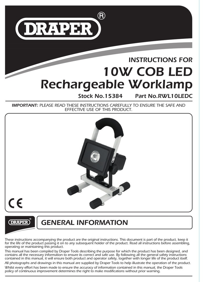Draper RWL10LEDC instructions