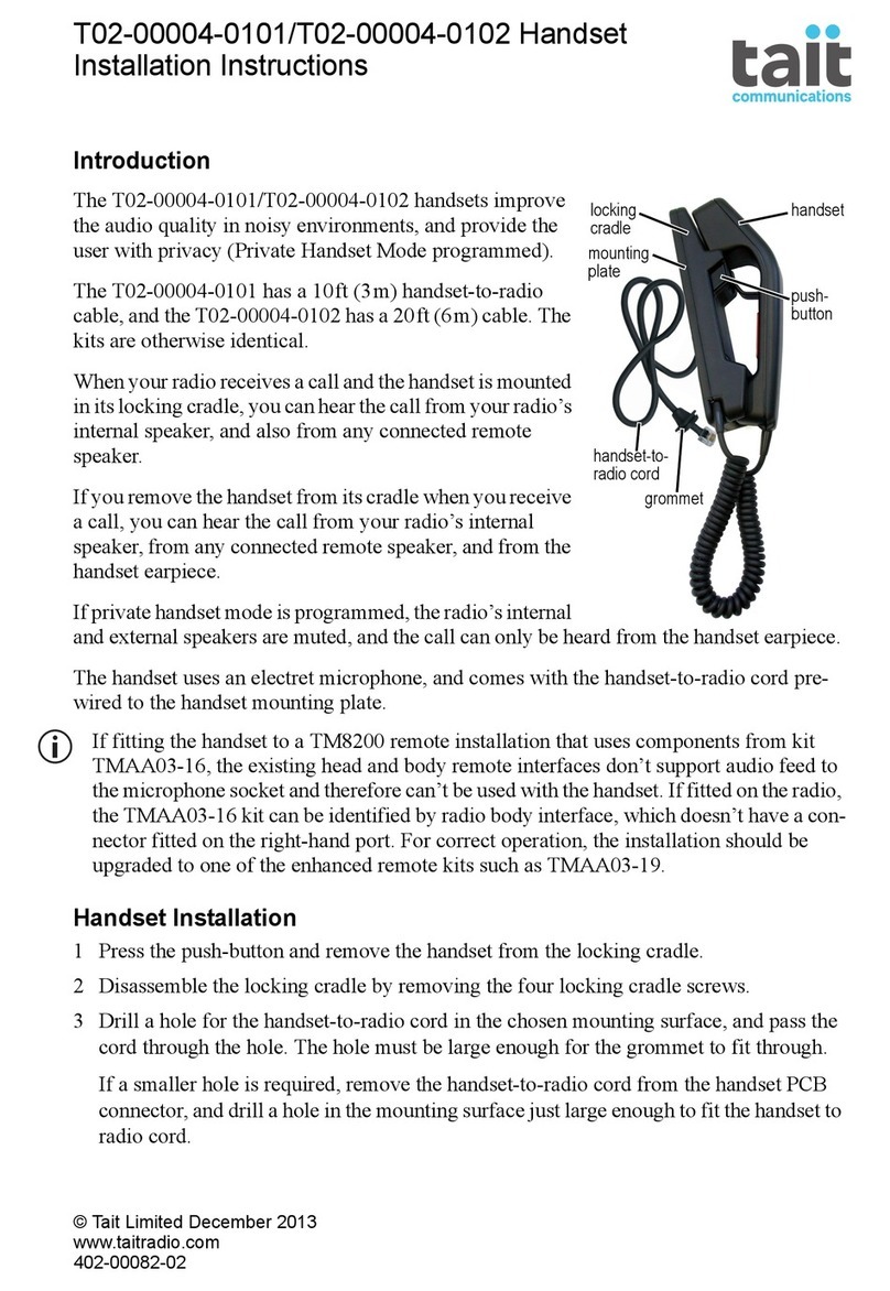 Tait T02-00004-0101 installation instructions