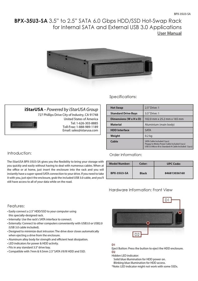 iStarUSA BPX-35U3-SA User manual iStarUSA BPX-35U3-SA User manual
