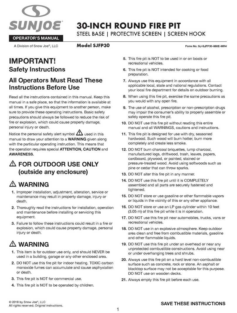 sunjoe SJFP30 User manual sunjoe SJFP30 User manual