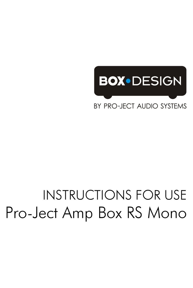 Pro-Ject Audio Systems Amp Box RS Mono User manual