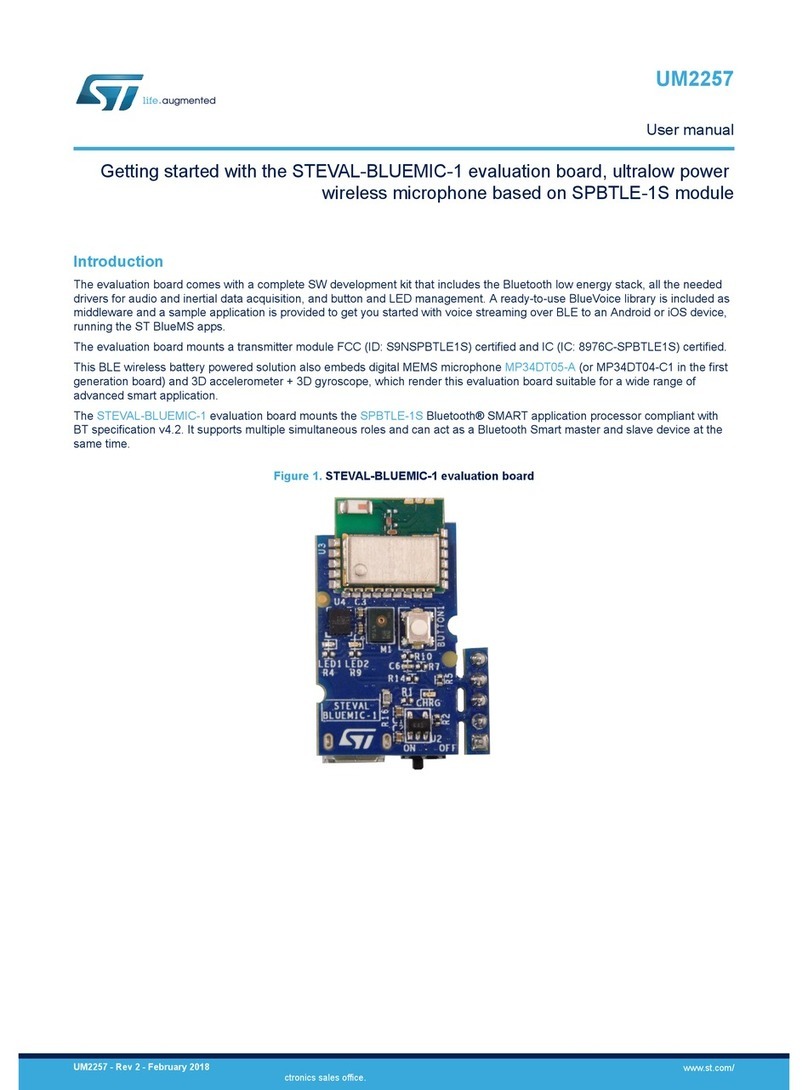 ST STEVAL-BLUEMIC-1 User manual ST STEVAL-BLUEMIC-1 User manual