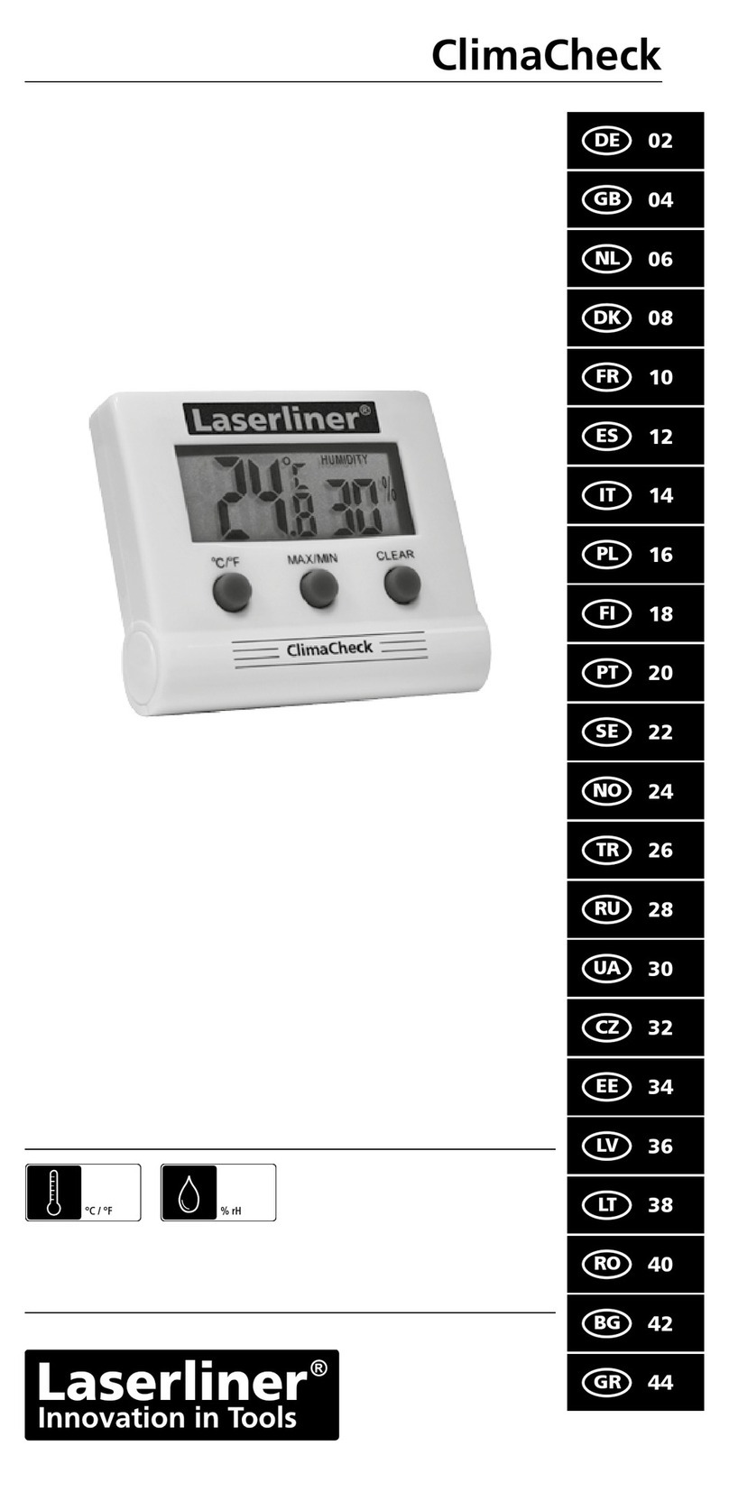 LaserLiner ClimaCheck user manual