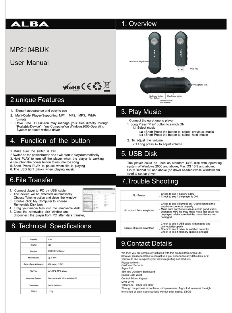 Alba MP2104BUK user manual