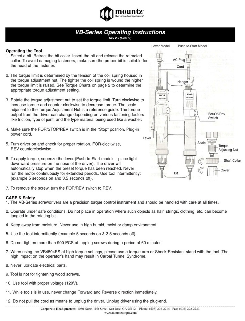 Mountz VB series operating instructions Mountz VB series operating instructions