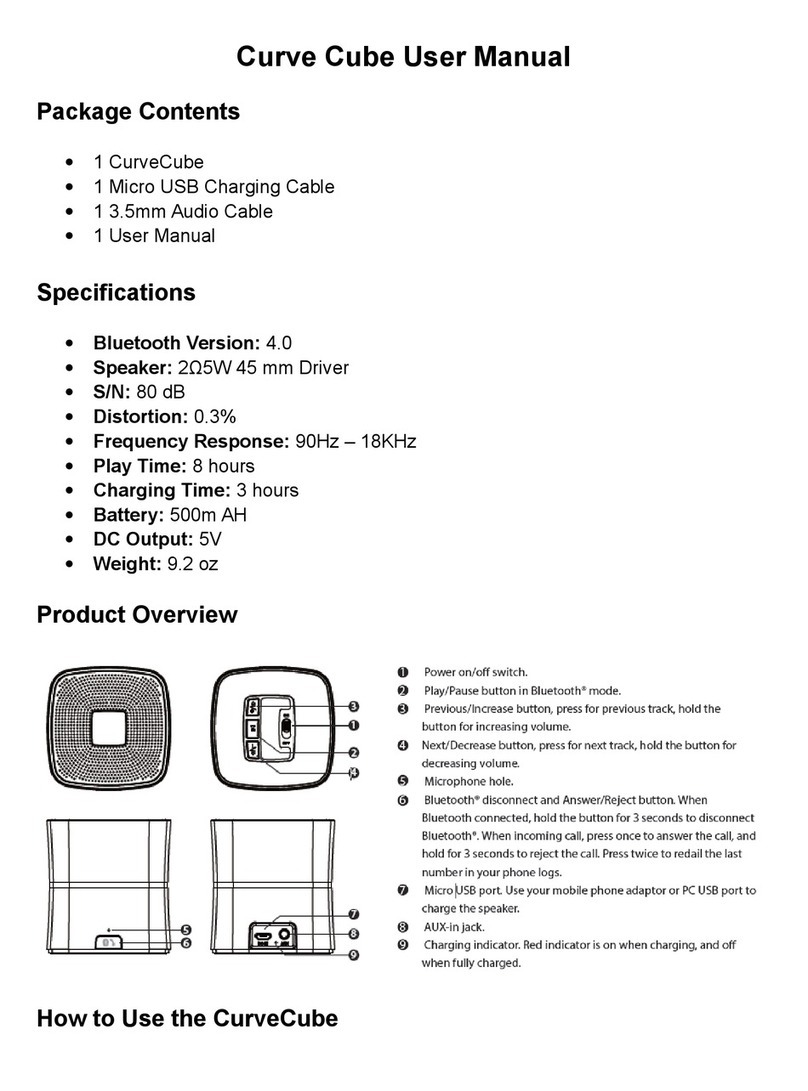 Garadise Curve Cube user manual
