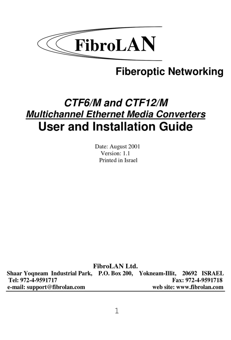 FibroLAN CTF6/M User and installation guide