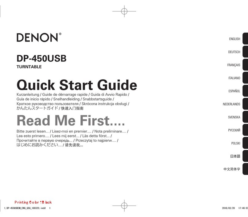 Denon DP-450USB User manual Denon DP-450USB User manual