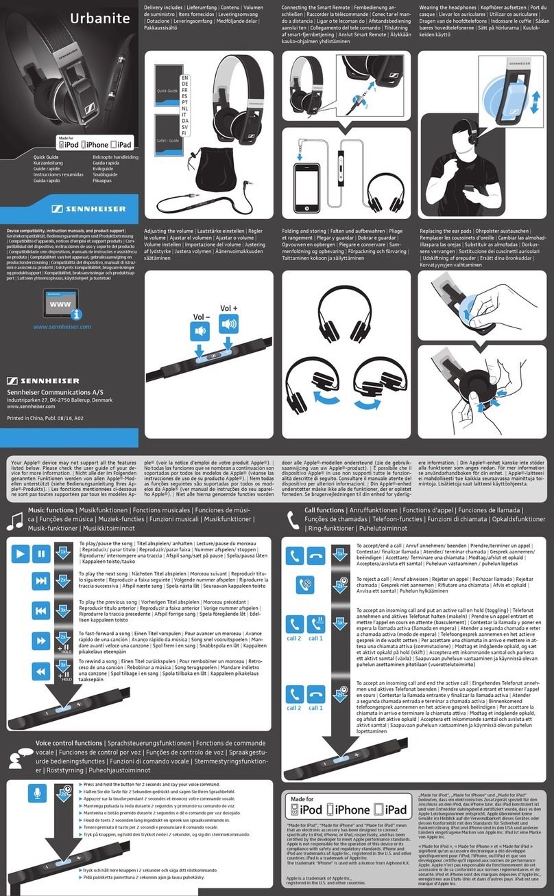 Sennheiser Urbanite quick guide