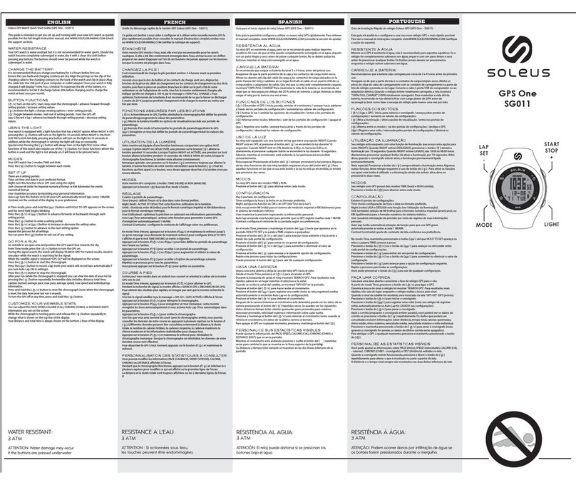 Soleus Air GPS One SG011 User manual