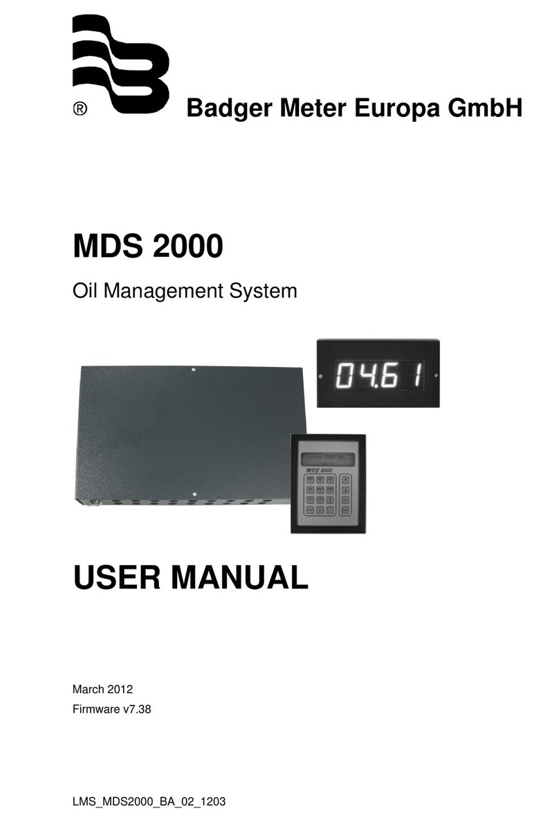 Badger Meter MDS 2000 user manual Badger Meter MDS 2000 user manual