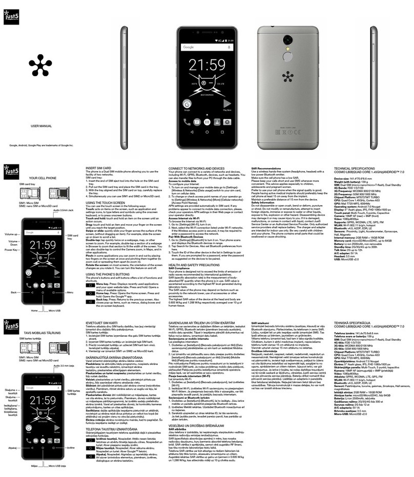 Just5 COSMO L808 User manual