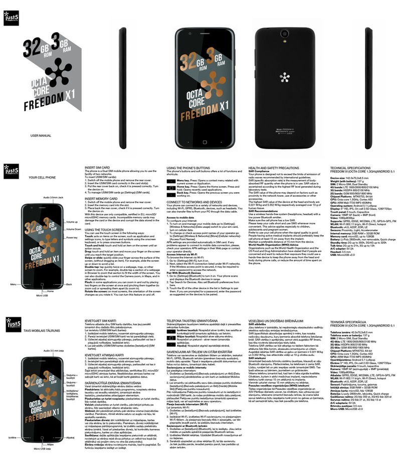 Just5 Freedom X1 user manual
