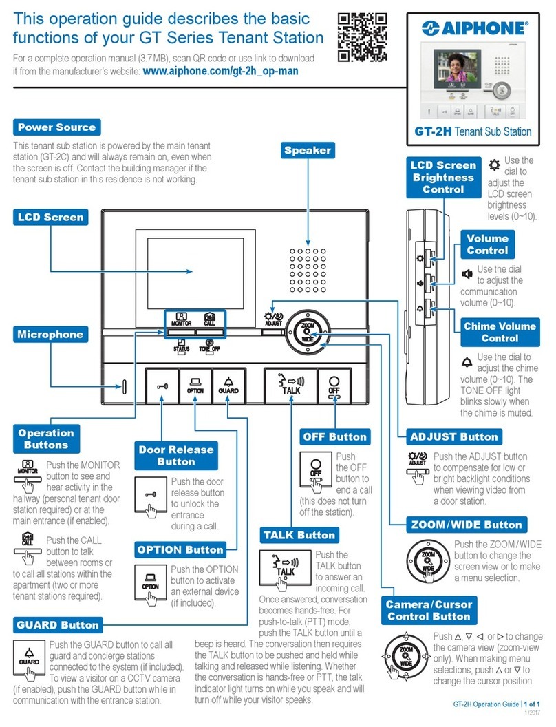 Aiphone GT-2H User manual