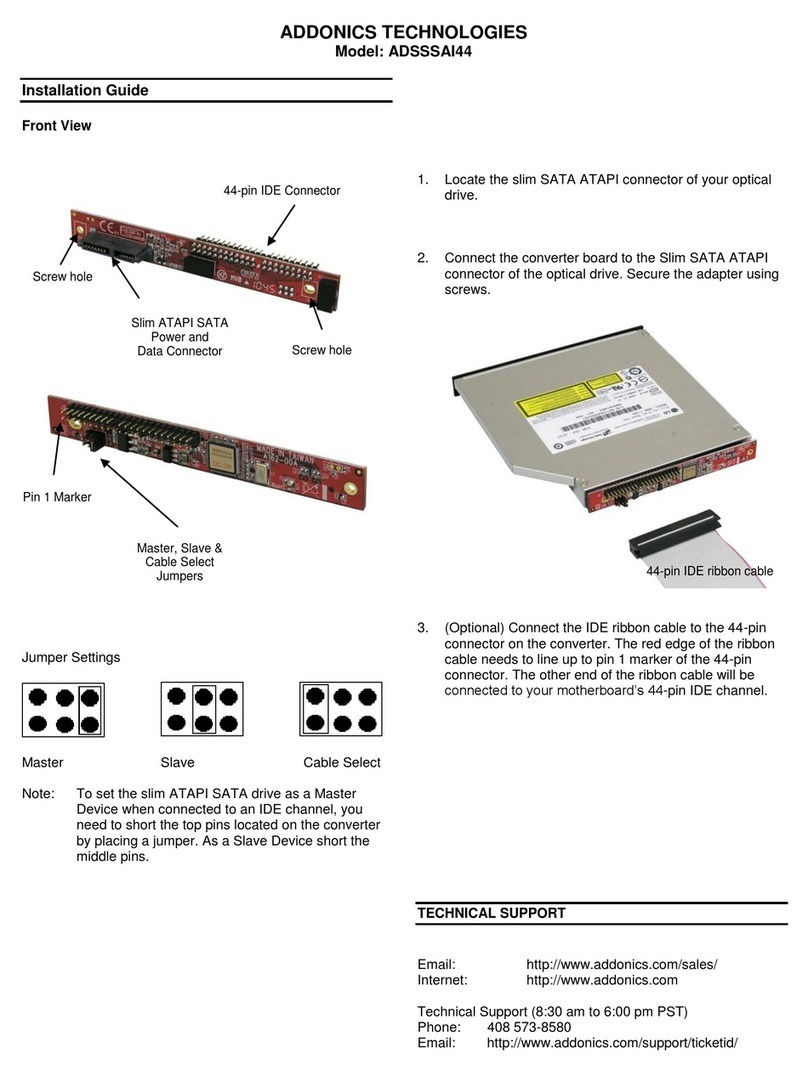 Addonics Technologies ADSSSAI44 User manual