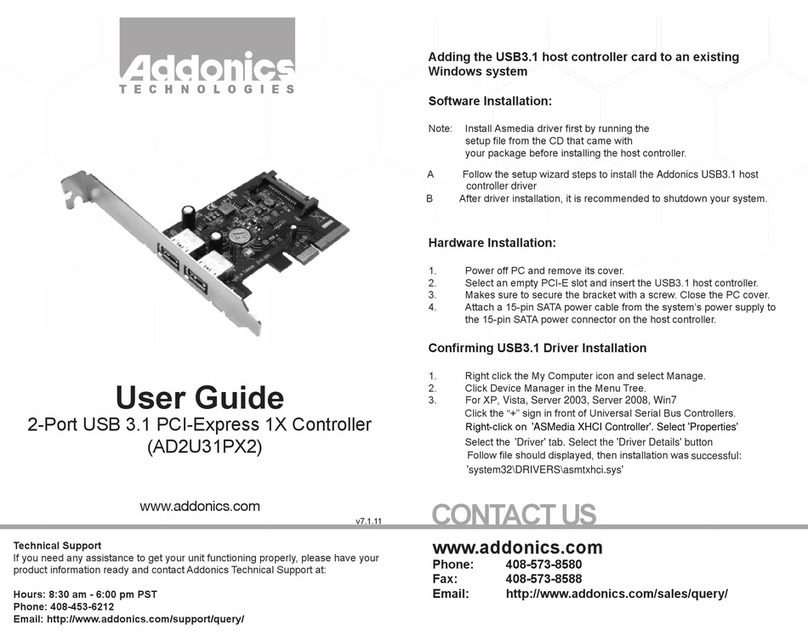 Addonics Technologies AD2U31PX2 User manual