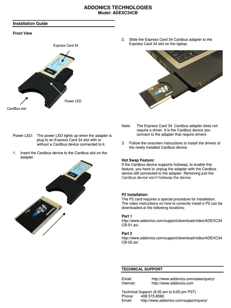 Addonics Technologies ADEXC34CB User manual
