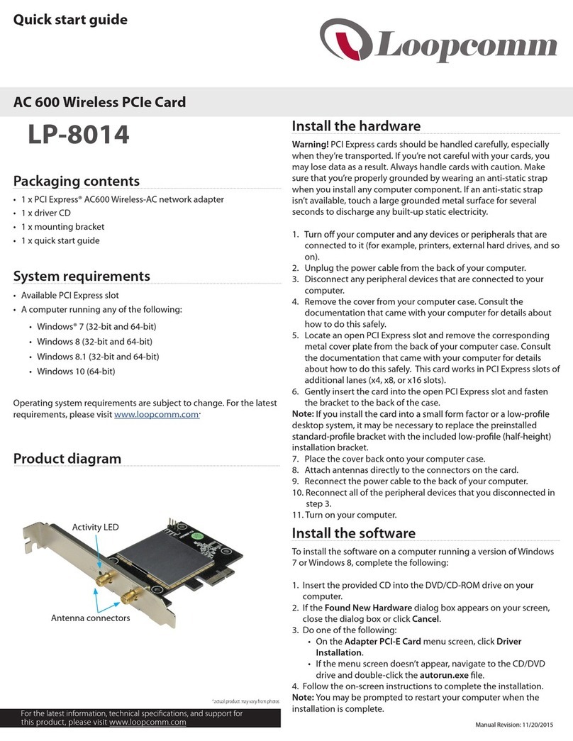 Loopcomm LP-8014 quick start guide